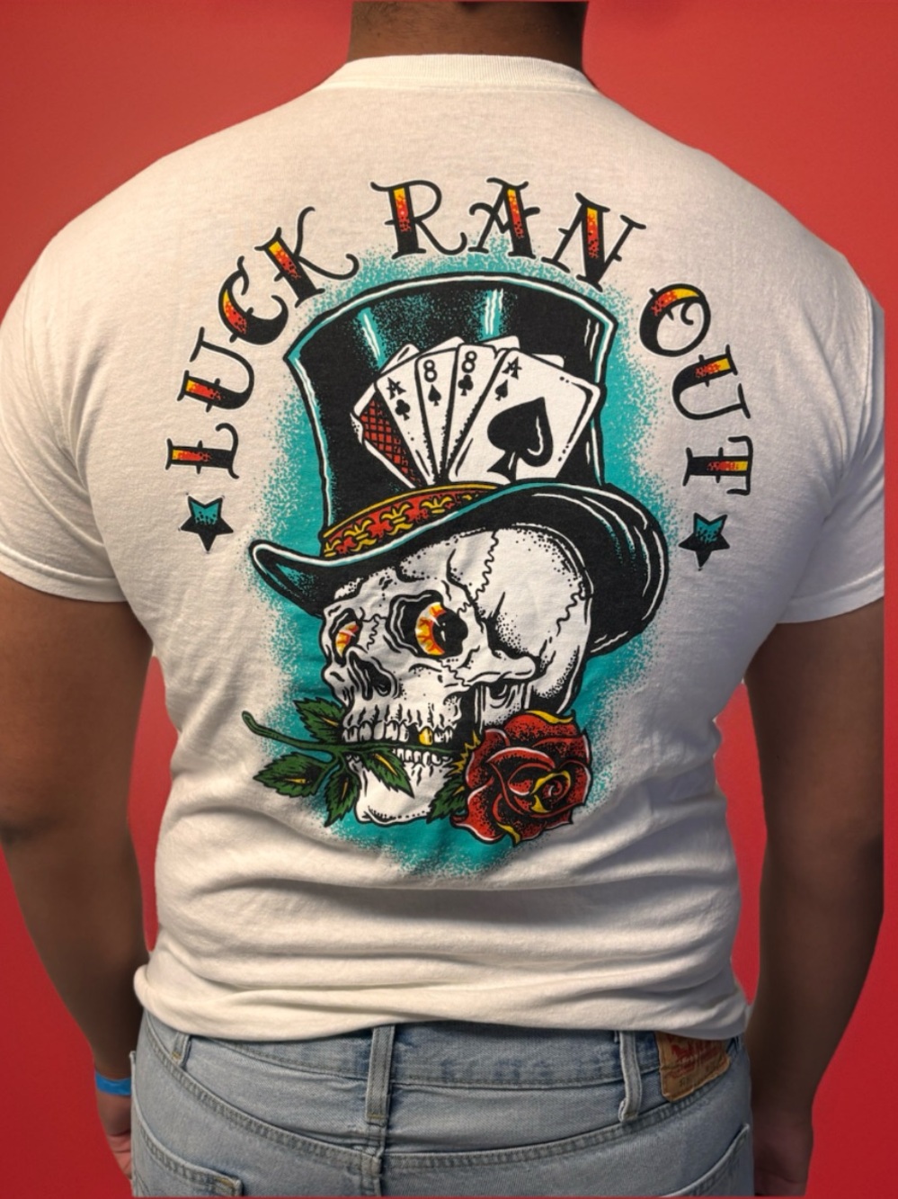 Retrofit Brand Mfg Luck Ran Out Reaper Men’s T-Shirt Large